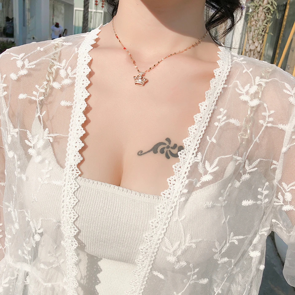 [DOYOLUYA] Лето 2019 г. для женщин Повседневное белая блузка Cover Up Топы корректирующие