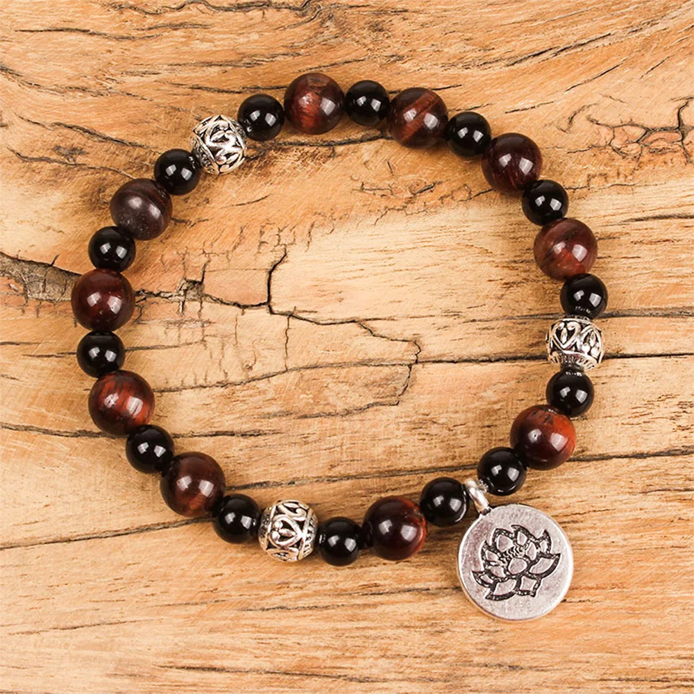 Balibali Natural Stone Beads Alloy Pendant Handmade Elastic Buddhist Bracelet &amp Bangles Trendy Charm Friendship Gift | Украшения и
