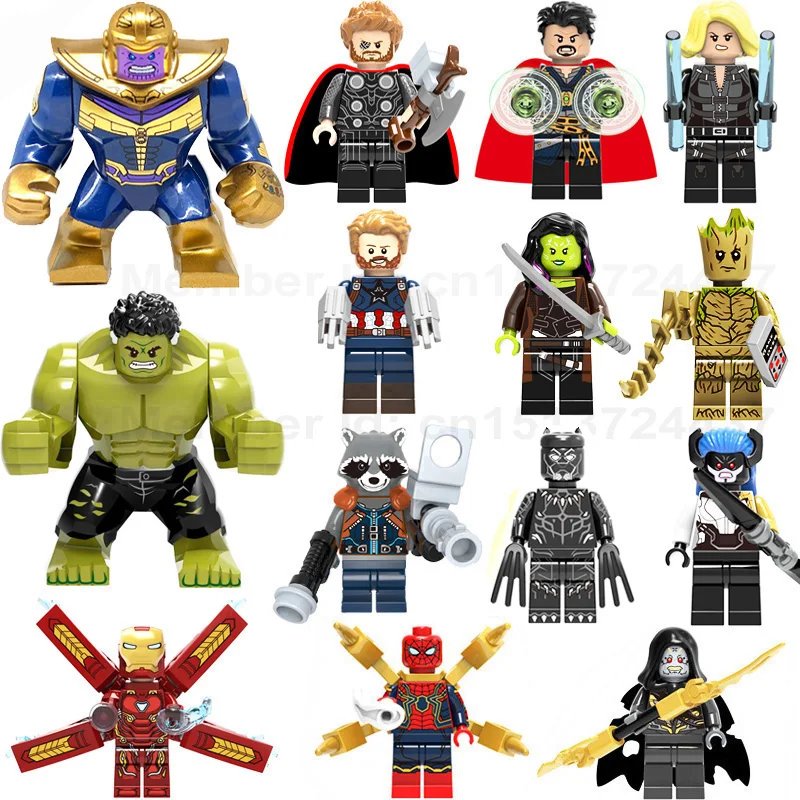 Супер Герои lEGOED Marvel Мстители Бесконечность ВОЙНЫ ЖЕЛЕЗНЫЙ ЧЕЛОВЕК танос Тор