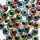 14 мм случайный смешанный стиль Дракон глаза круглые стеклянные кабошоны фото купол Камея Подвеска Настройки 30 шт.партия (K05470)