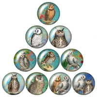 new vintage style owl hope birds 10pcs mixed 12mm16mm18mm25mm round photo glass cabochon demo flat back making findings