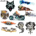 Виниловые наклейки с изображением головы волка, черепа, огня, забавного орла, клоуна, наклейки для мотоцикла, автомобиля, двери, декор для грузовика, шлема