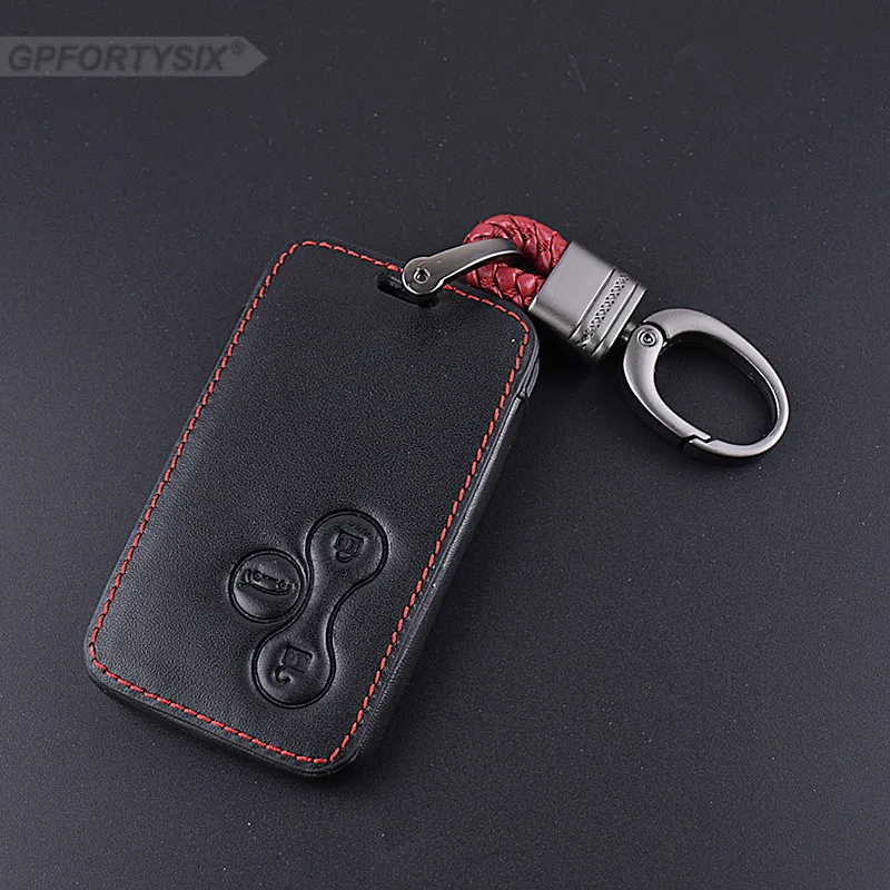 Кожаный чехол для автомобильного ключа Renault Kadjar Clio Megane 2 3 4 Koleos Logan Scenic Card ключей s |