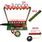 NE555 EP-8 C51 MCU лазерный комплект арфы DIY набор компонентов электроники Электрический фортепиано модуль батарейный блок