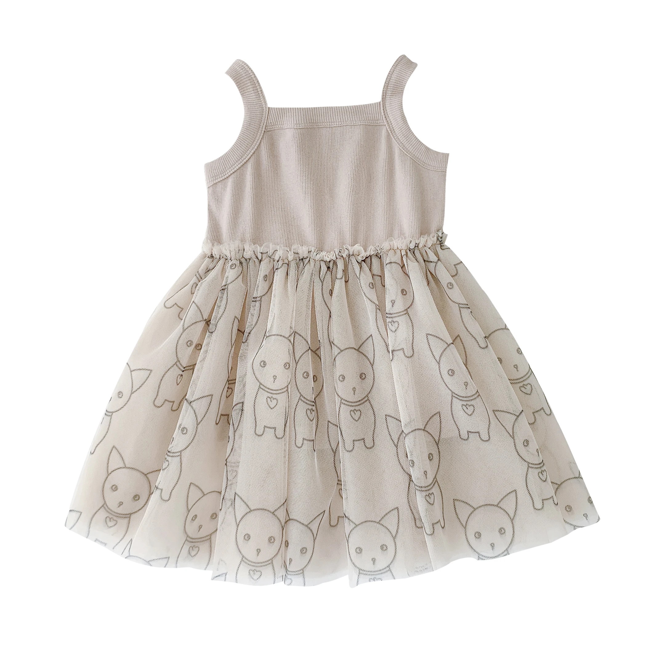 Girlsɽresses Summer Dresses 2019 New Westernized Mesh Children's Hanging Princess Girlsɽress vest Baby Girl Dress | Детская