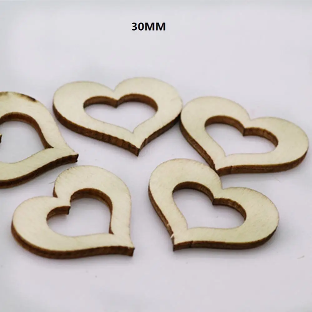 100 шт./упак. милые пуговицы для свадебного стола в форме сердца 3 размера 10/20/30 мм |