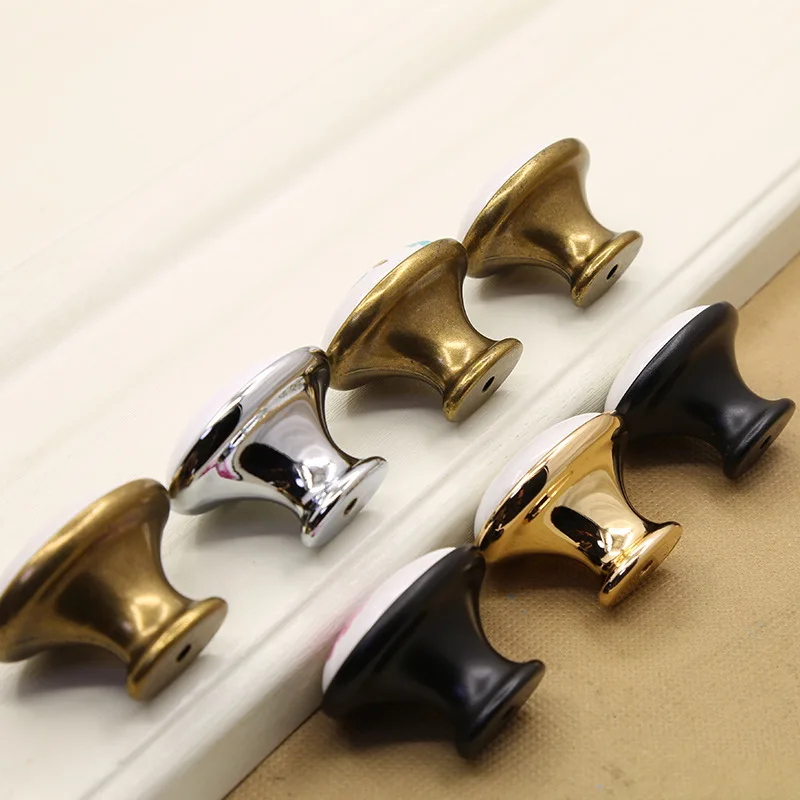 1 шт. ручка шкафа двери декоративные керамические ручки и тяги овальная форма