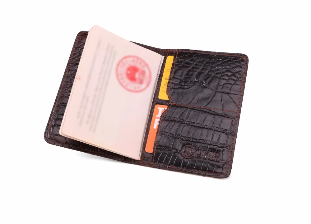 JOYIR натуральная кожа Для мужчин Обложка для паспорта RFID с отделением для паспорта путешествия кошелек из кожи аллигатора кредитной карты держатель Porte Carte Бизнес