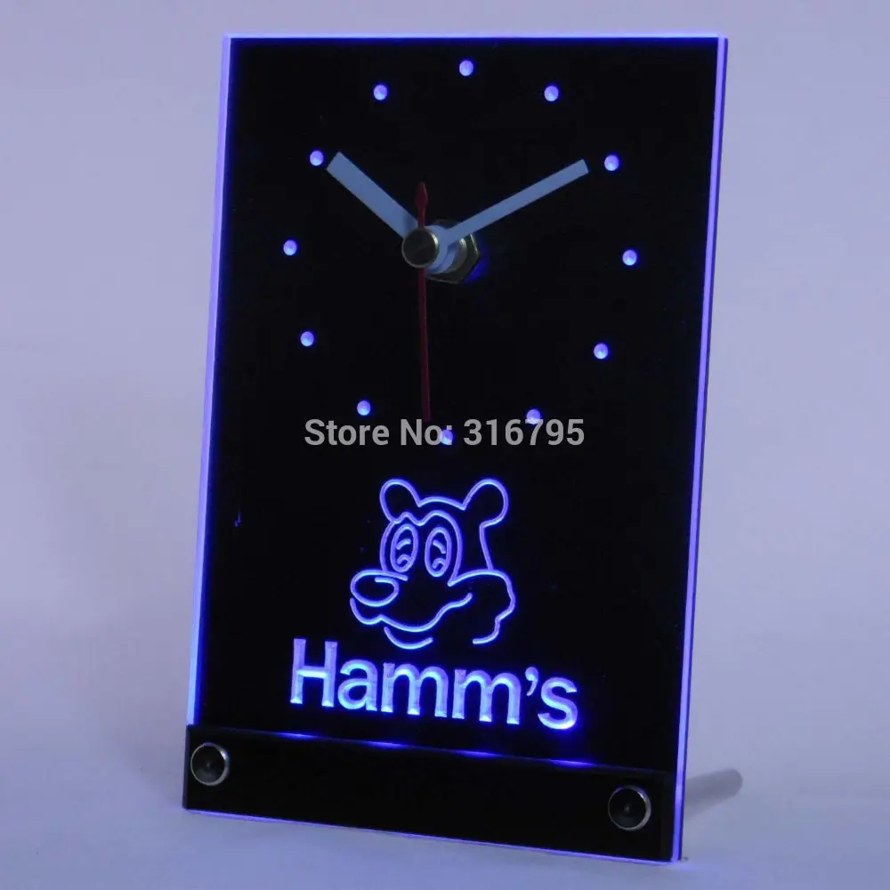 Tnc0129 Hamm's Bear Beer 3D LED настольные часы|Настенные часы| |