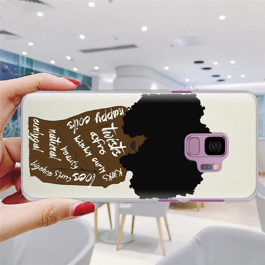 Черный чехол для телефона Melanin Poppin Queen Samsung Galaxy S10 S20 Ultra S7 S8 S9 Plus S10e Note 8 9 10 | Мобильные
