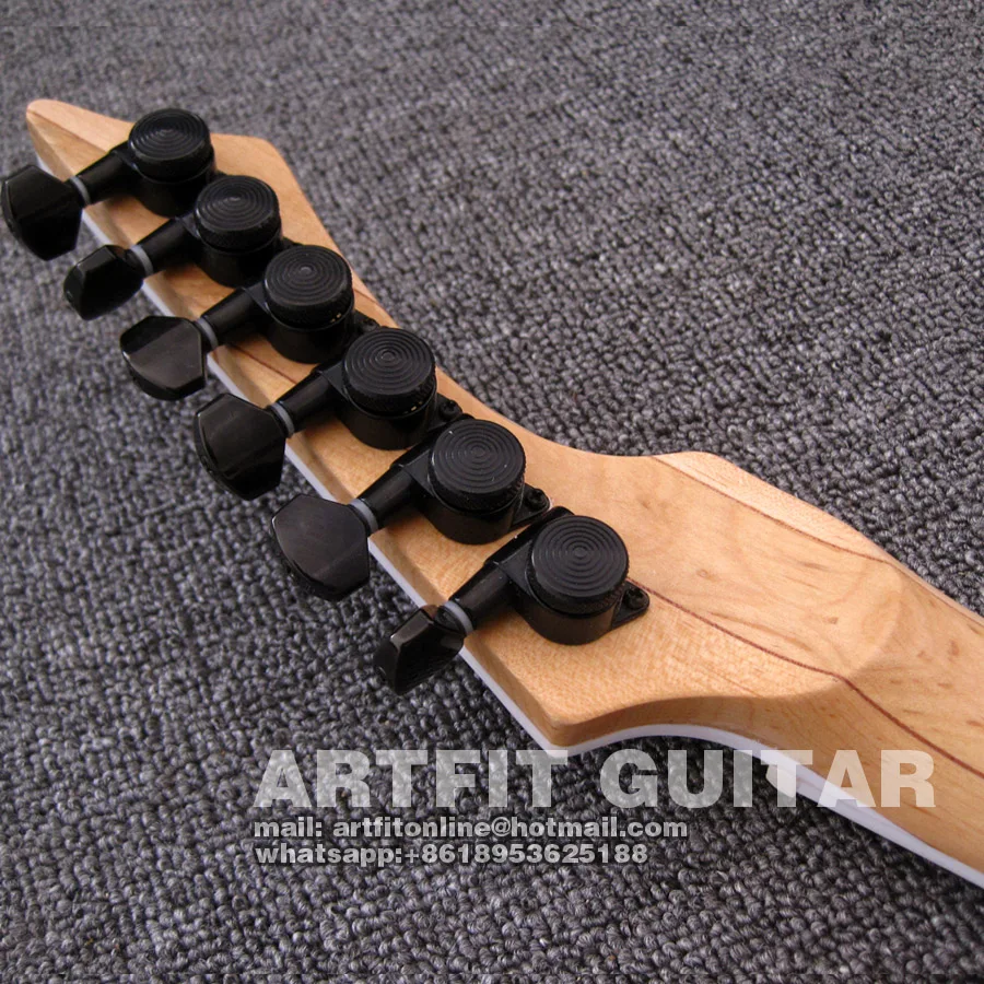 Giggle Black Machine B6 Spalted клен Топ пепельный корпус высокое качество Китай музыкальный инструмент Электрический гитары