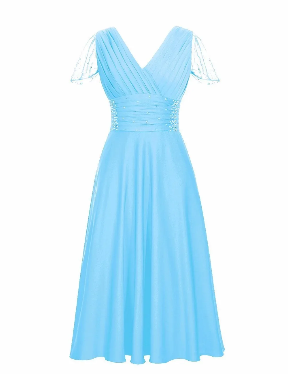 Элегантные трапециевидные платья Waulizane с коротким рукавом для выпускного вечера