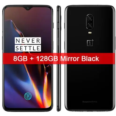 8G 128G Mirro Black Oneplus 6 T 6 T 128GB дисплей отпечатков пальцев Snapdragon 845 6,4" полный экран 19,5: 9 20MP двойная камера мобильного телефона - Цвет: 8G 128G Mirro Black