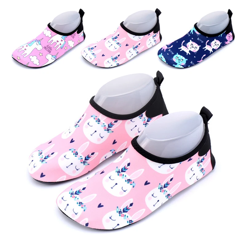Детская обувь для плавания Летняя Пляжная прогулочная Мягкая детей Нескользящие