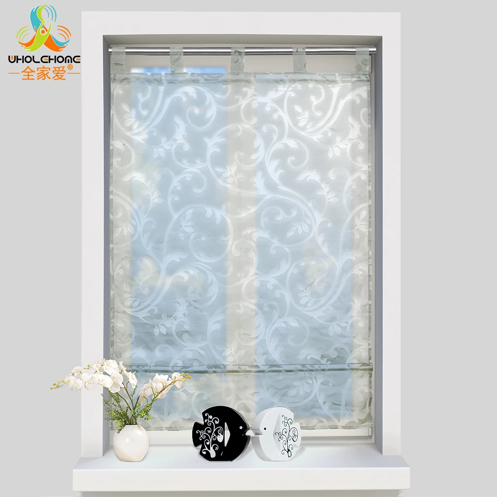 Римские шторы пасторальная Цветочная вуаль тюль для кухни гостиной спальни