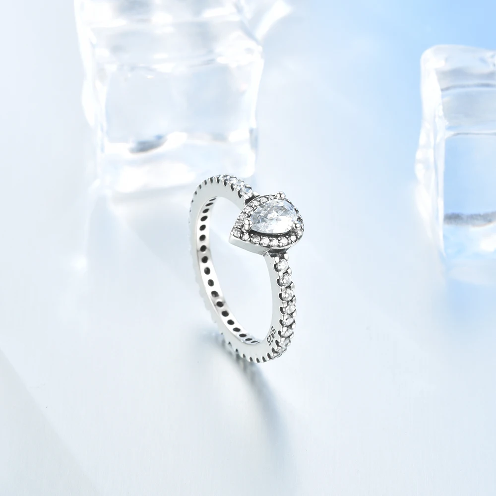 Devolove 925 пробы серебро Radiant Teardrop Для женщин Высокое качество для свадьбы и