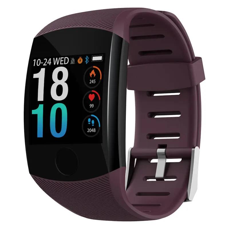 burgundy MOKA SmartBand IP67 водонепроницаемый спортивный умный Браслет фитнес-трекер пульсометр Bluetooth для мужчин и женщин - Цвет: burgundy