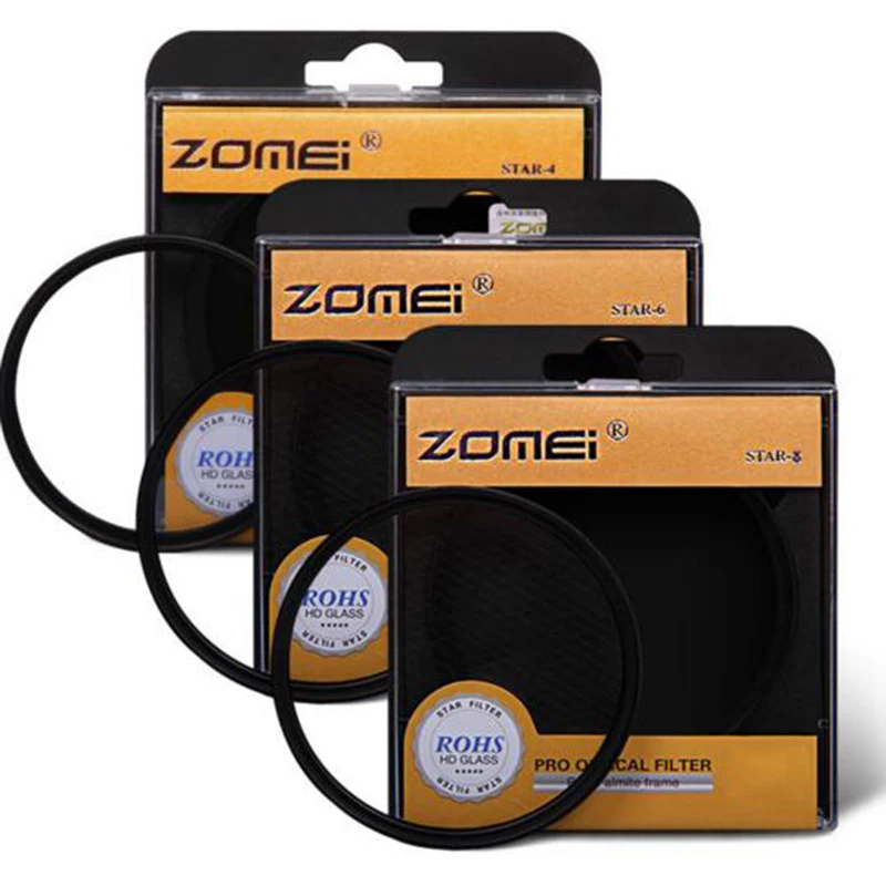 

Zomei Star Filter Star Point +4 +6 +8 52mm/55/58/62/67/72/77/82mm for Canon Nikon Sony dslr Camera Lens 500d 600d d5300 d7200