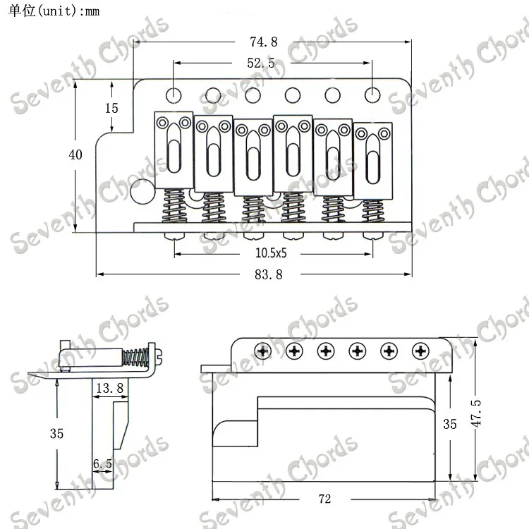 SQ ST electric guitar left hand single shake vibrato system tailpiece bridge | Спорт и развлечения