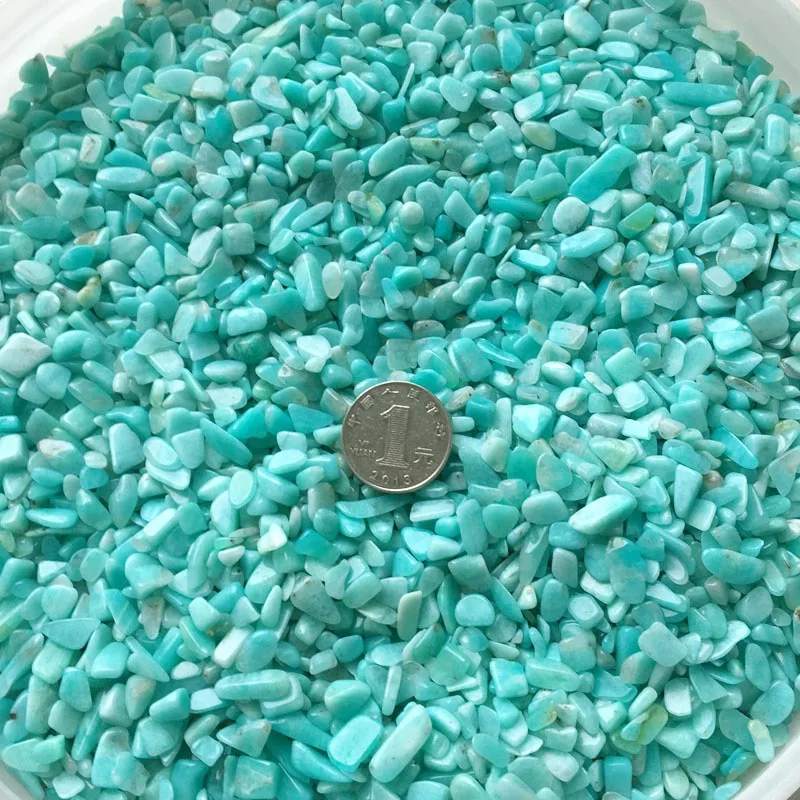 50 г натуральный зеленый Amazon Stone с украшением в виде кристаллов Амазонит гравий