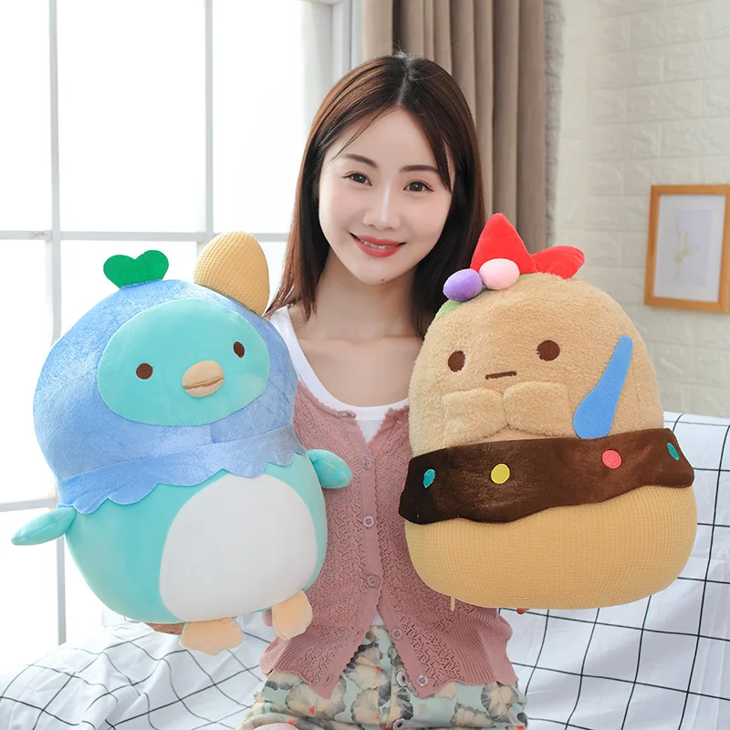 Японская плюшевая угловая био подушка Sumikko Gurashi с мягким фланелевым одеялом