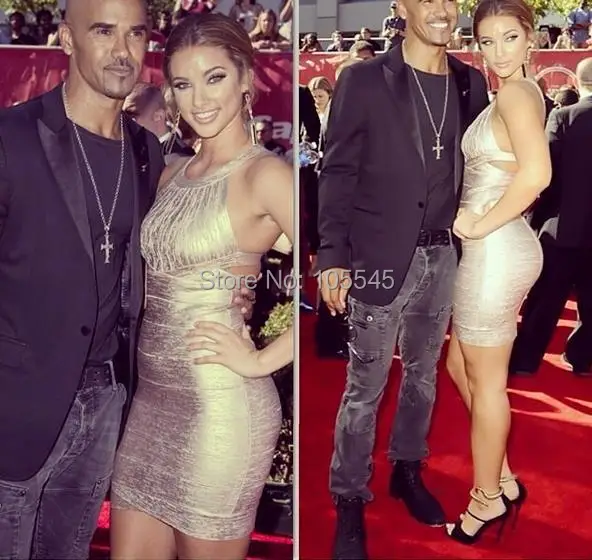 Платье бандажное mini стиль звезд женщины сексуальный украшенный лиственным