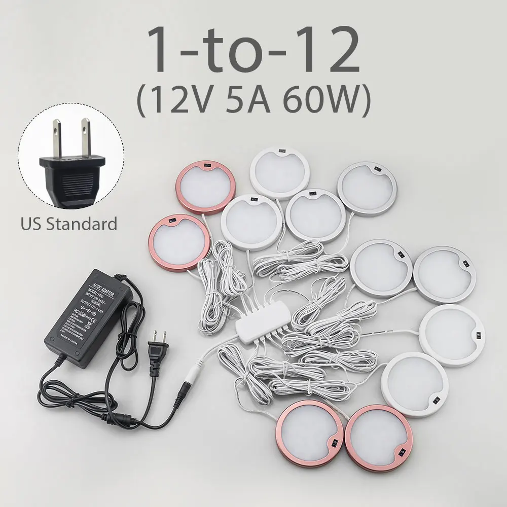 US 1 to 12 lamps SMD2835 светодиодный светильник с инфракрасным датчиком, лампа для кухни, шкаф, шкаф, датчик движения, 12 В, DC, подсветка для шкафа, 3 Вт, ночное освещение для шкафа - Цвет: US 1 to 12 lamps