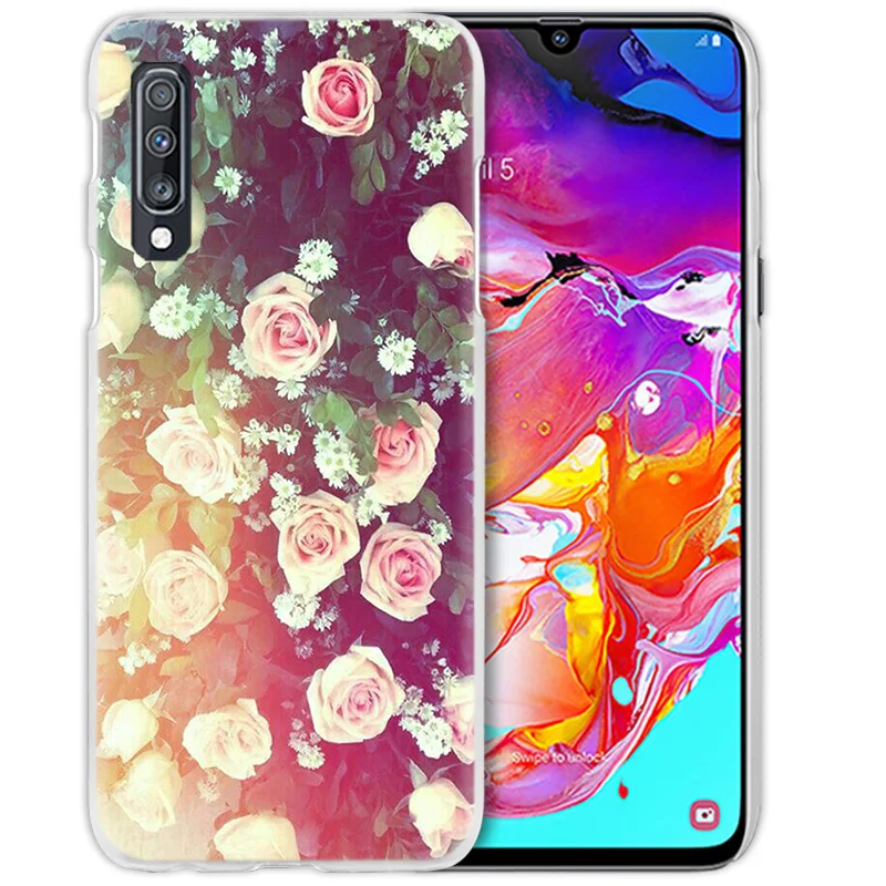 Чехол Sunflower Rose для Samsung Galaxy A50 A70 A20e A40 A30 A20 A10 A70s A50s A9 A7 2018 жесткий прозрачный чехол