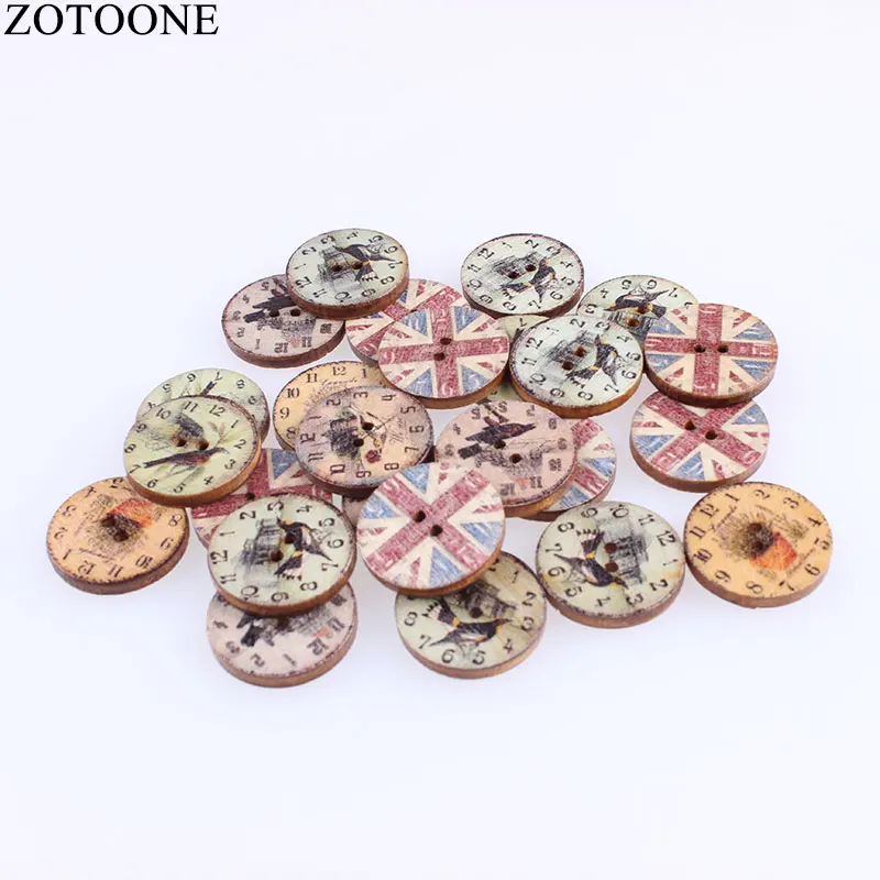 ZOTOONE из дерева ручной работы кнопки для одежды Рождество аксессуары скрапбукинга