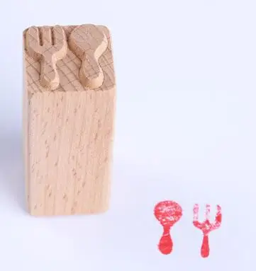 as picture Ручные резные деревянные штампы для печати DIY глиняная керамика печатные блоки глиняные инструменты лист/рыбья кость/белка/цветок/олень/дерево - Цвет: as picture