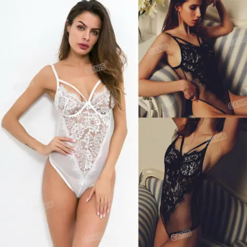 Сексуальное женское нижнее белье ночная одежда ночное боди с кружевом Babydoll