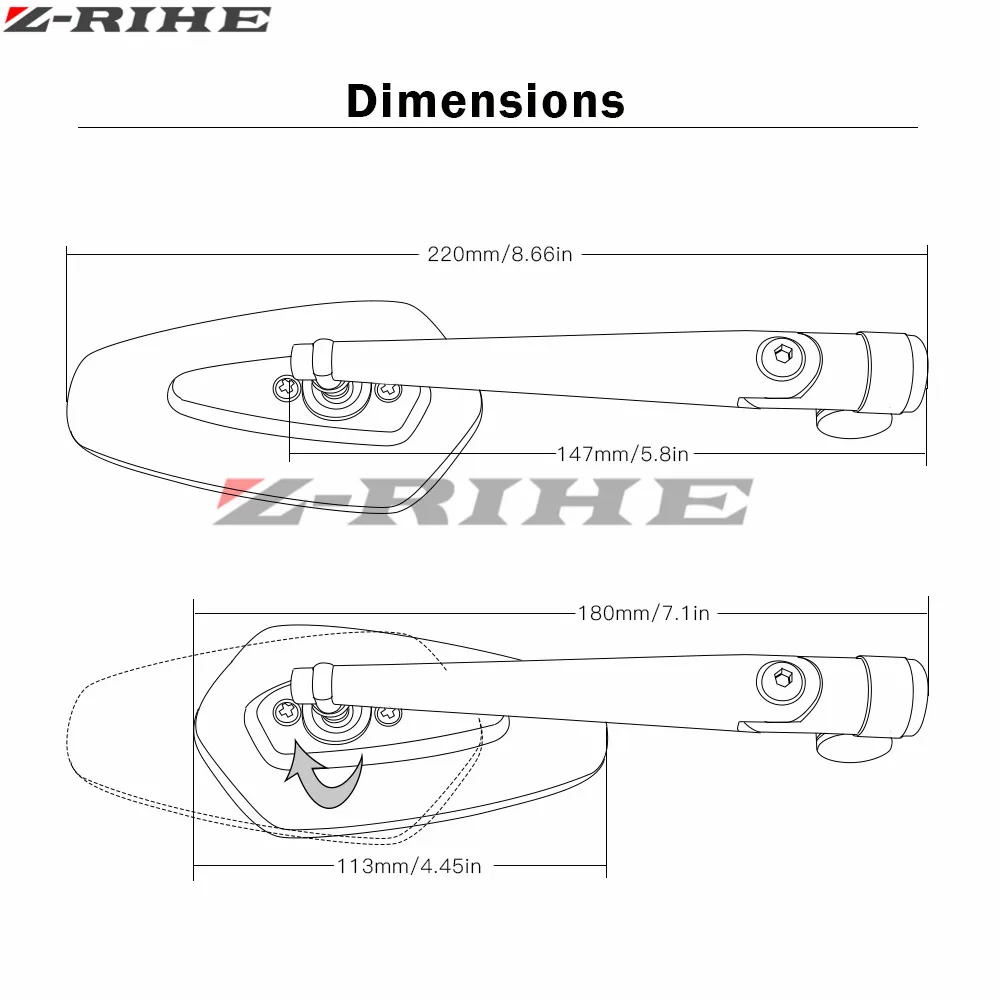 Мотоциклетные зеркала Moto rbike мотоциклетное боковое зеркало заднего вида CNC