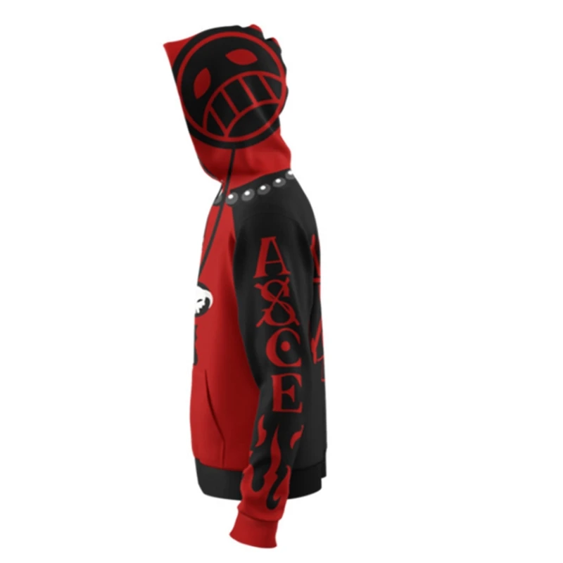 Аниме цельная Толстовка Portgas D Ace Косплей Костюм 3D печать Повседневная куртка на
