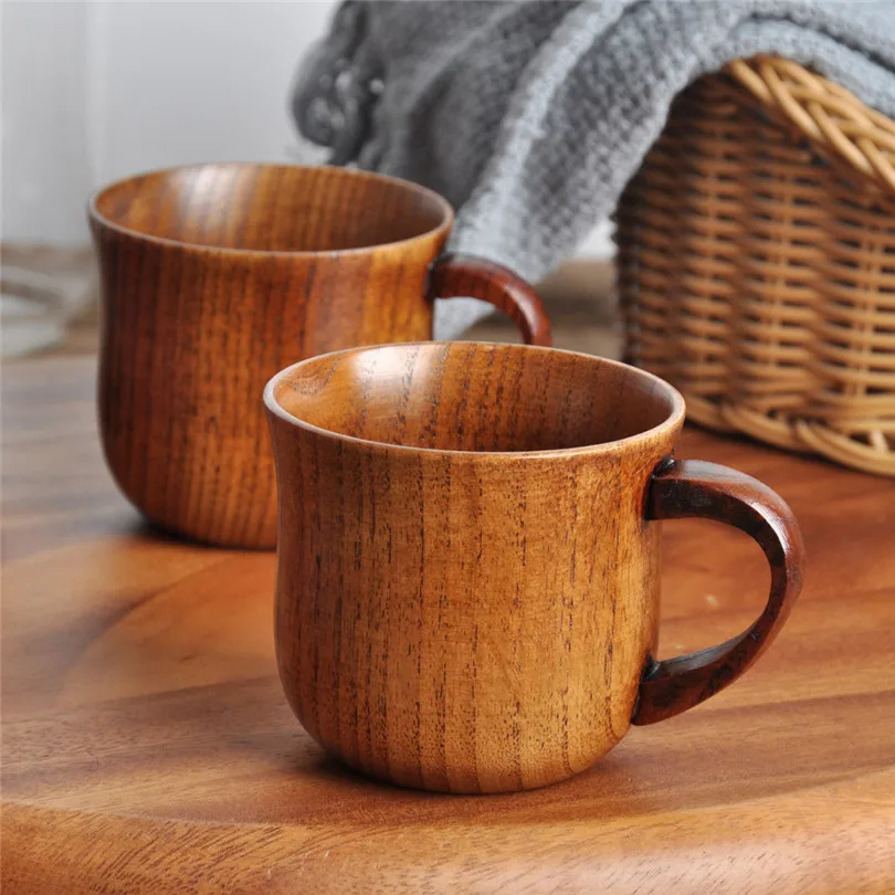 Креативная деревянная чашка натуральная деревянный кофе чай пиво сок молоко