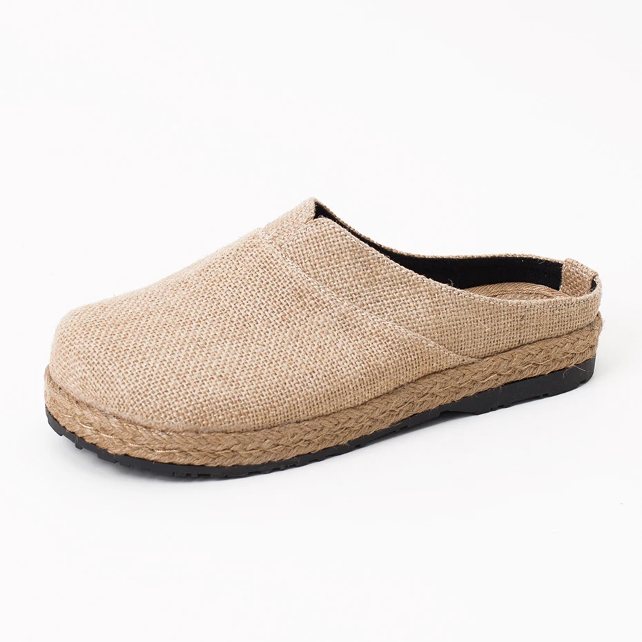 SURU Espadrilles/женские туфли без задника на плоской подошве с пеньковой подошвой