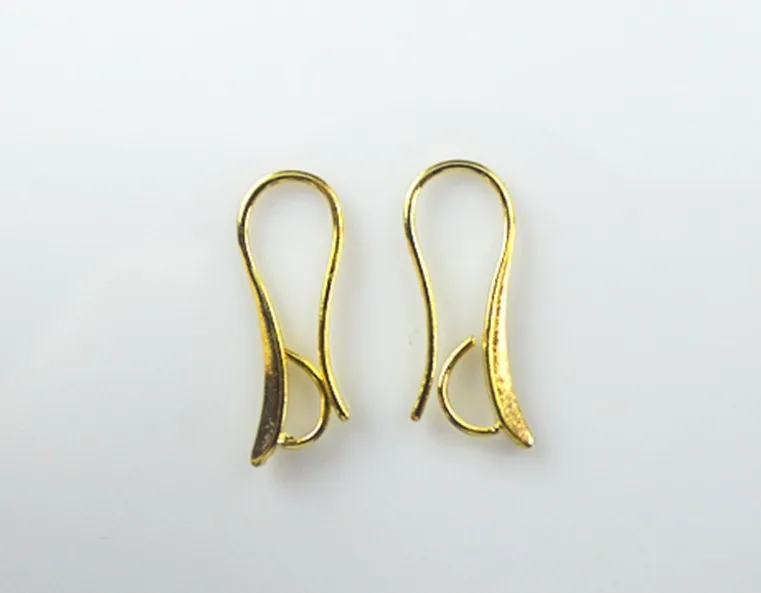 

Free shipping !.25*9mmGold colored Earring Hooks. Earring Findings