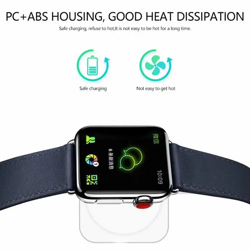 Быстрое портативное беспроводное зарядное устройство Qi для iWatch серии 1/2/3 USB