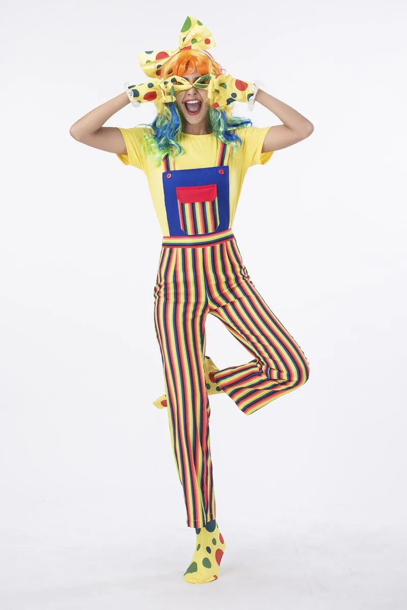 Хэллоуин праздник Забавный Клоун цирк костюм озорной Арлекин карнавальный