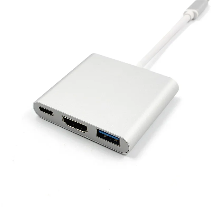 Тип C USB 3 1 к 4K HDMI USB3.0 адаптер 3in1 концентратора для Apple Macbook Адаптер Hub|hdmi adapter|4k hdmic type