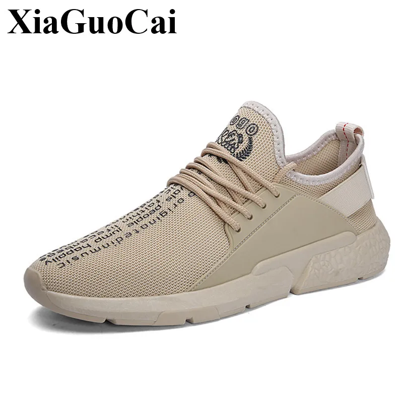 New Men Sock Sneakers Lace-up Casual Shoes Platform Breathable Adult Male Tenis Footwear Stylish Leisure Anti-skid Light | Обувь