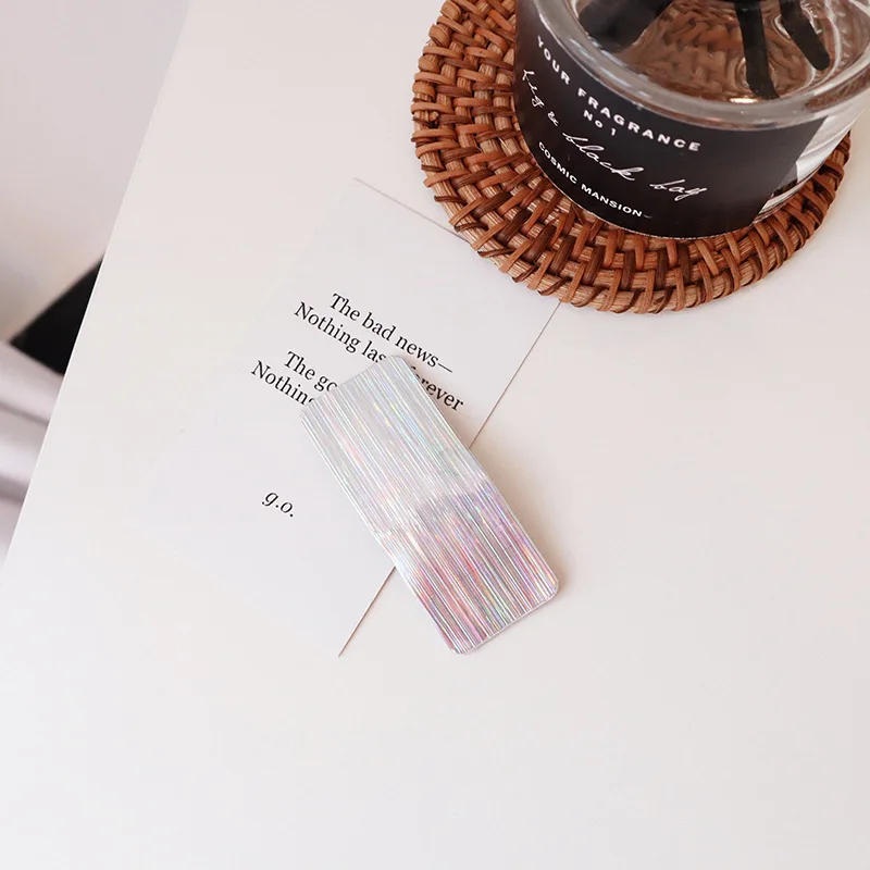 New Fashion Lady girl Cute laser hairpin sweet color bangs clip BB geometry hair accessories |