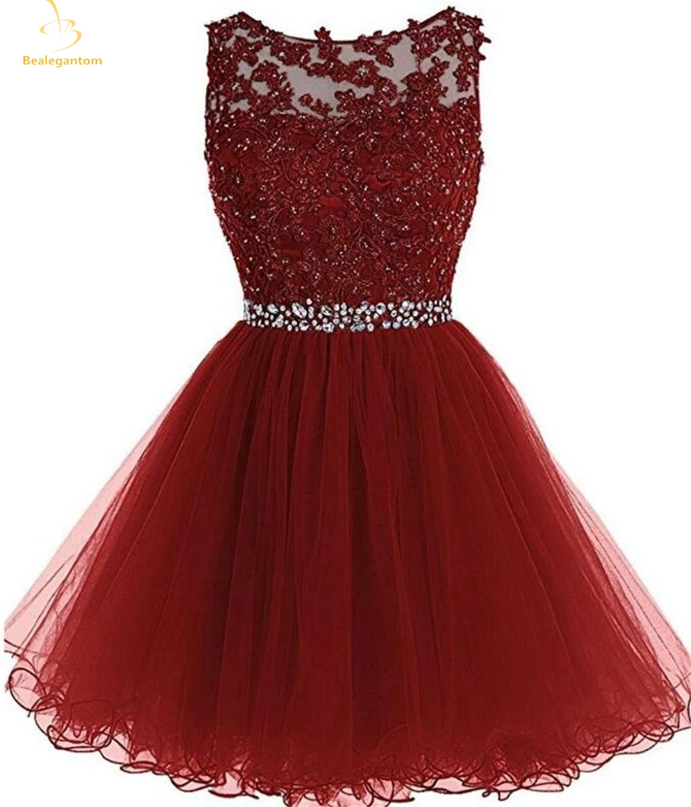 

Bealegantom New Cheap Scoop Sexy Short Homecoming Dresses 2019 With Appliques Beading Prom Party Dresses Graduation Dress QA1436