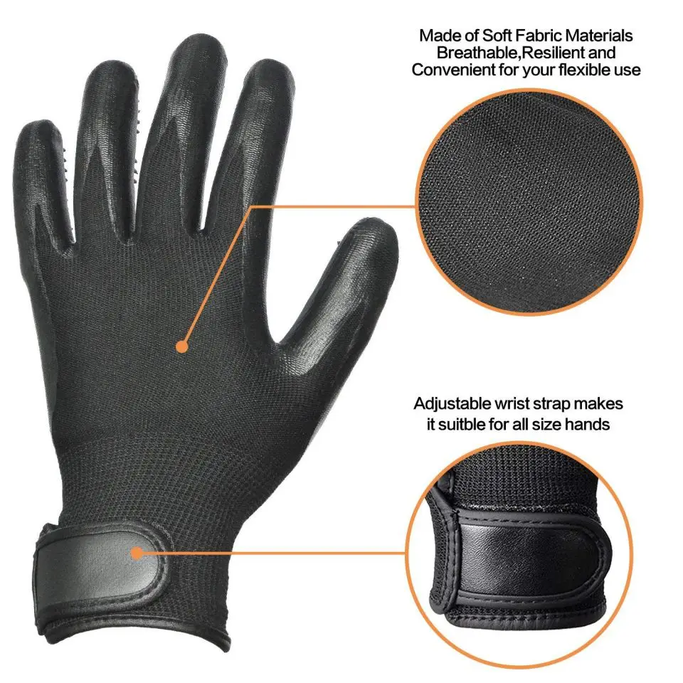 DEIRYLE 1 Pair Pet Grooming Glove Five Finger Comb Bathing Shedding Massage Tool for Long or Short Hair Dogs Cats | Дом и сад