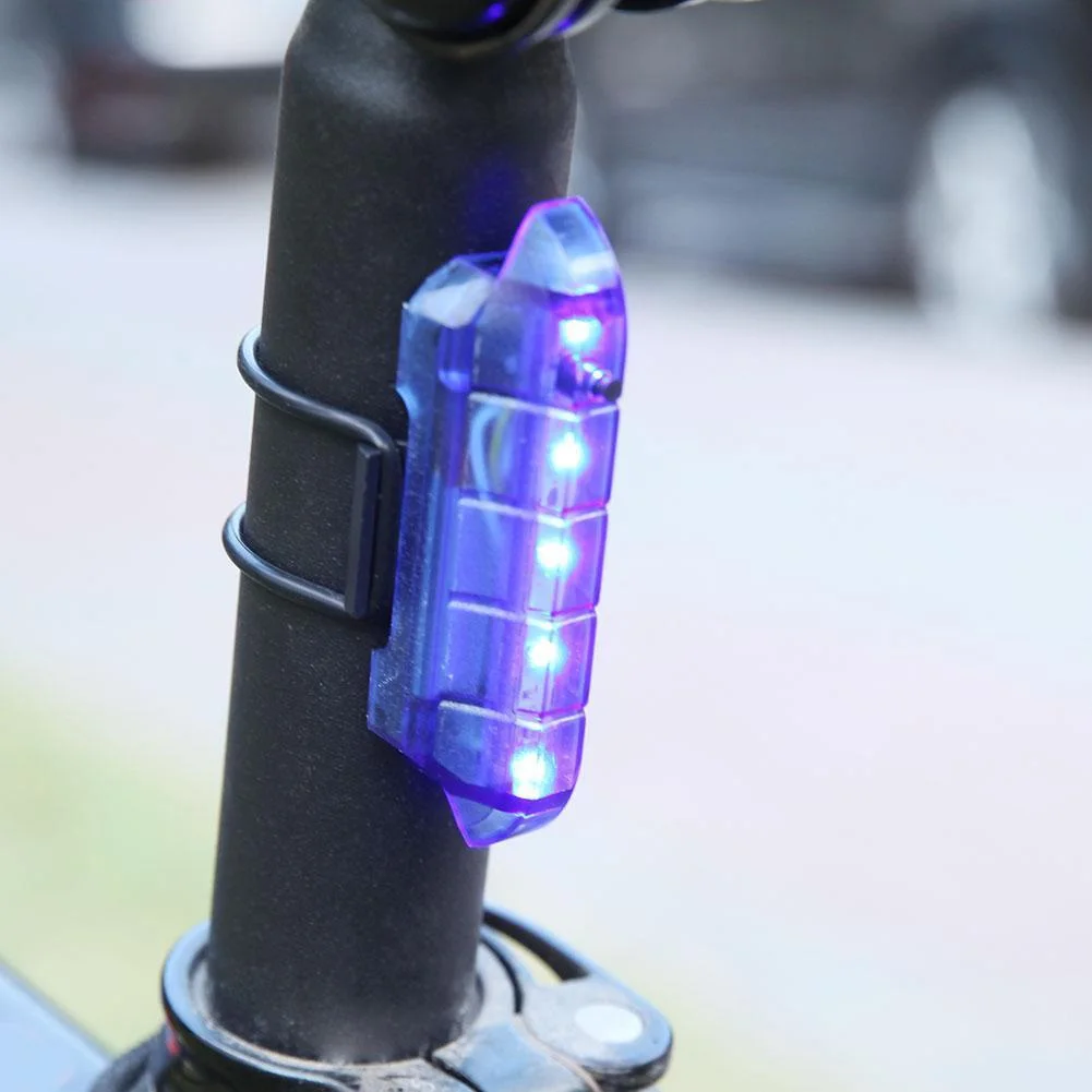 USB перезаряжаемые задний фонарь безопасности легкий водонепроницаемый 5LED