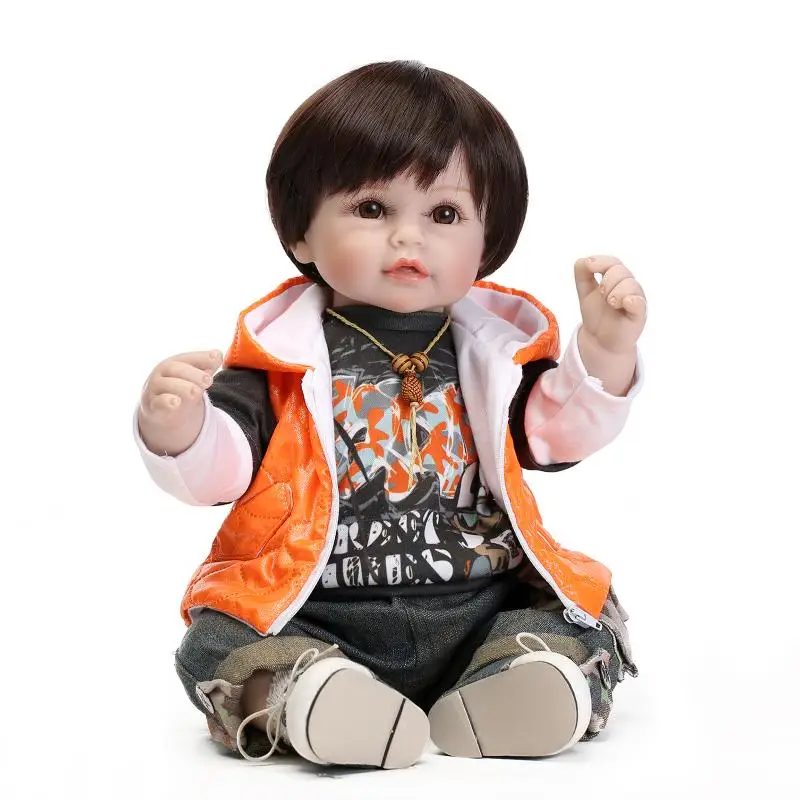 

52cm Realistic Baby Doll Lifelike Baby Boy Dolls Silicone Reborn Babies Kids Doll gift Gentle Touch bebe gift reborn bonecas