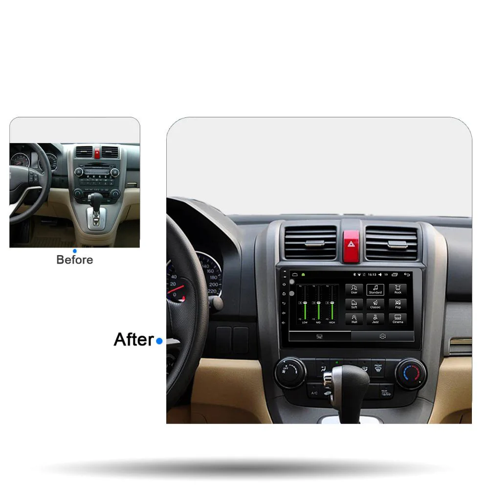 Автомобильный плеер MP4 MP5 2 Din мультимедийная магнитола на Android 9 1 + 16 ГБ для Honda CRV CR-V