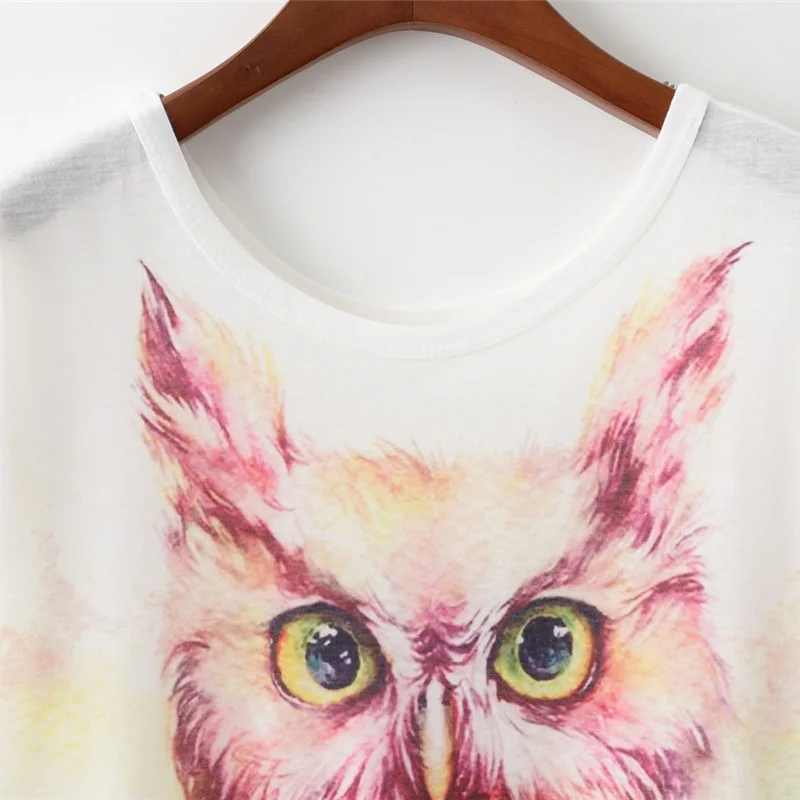 Женская футболка с принтом совы Размеры M L XL|Футболки| |