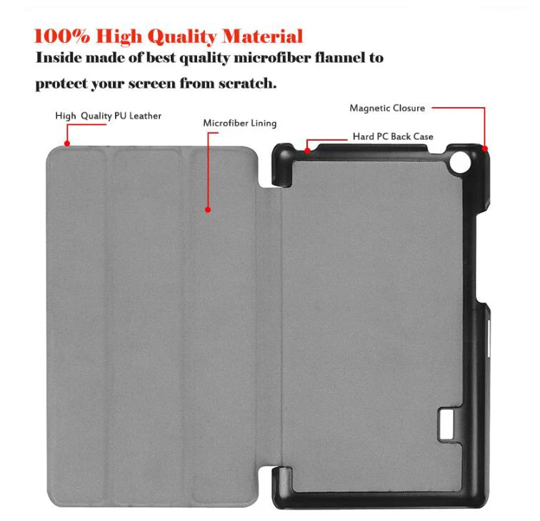 Lemonlan Tablet Обложка для huawei MediaPad T3 7 0 Wifi BG2 W09 Стенд Флип кожаный Капа защитный Fundas