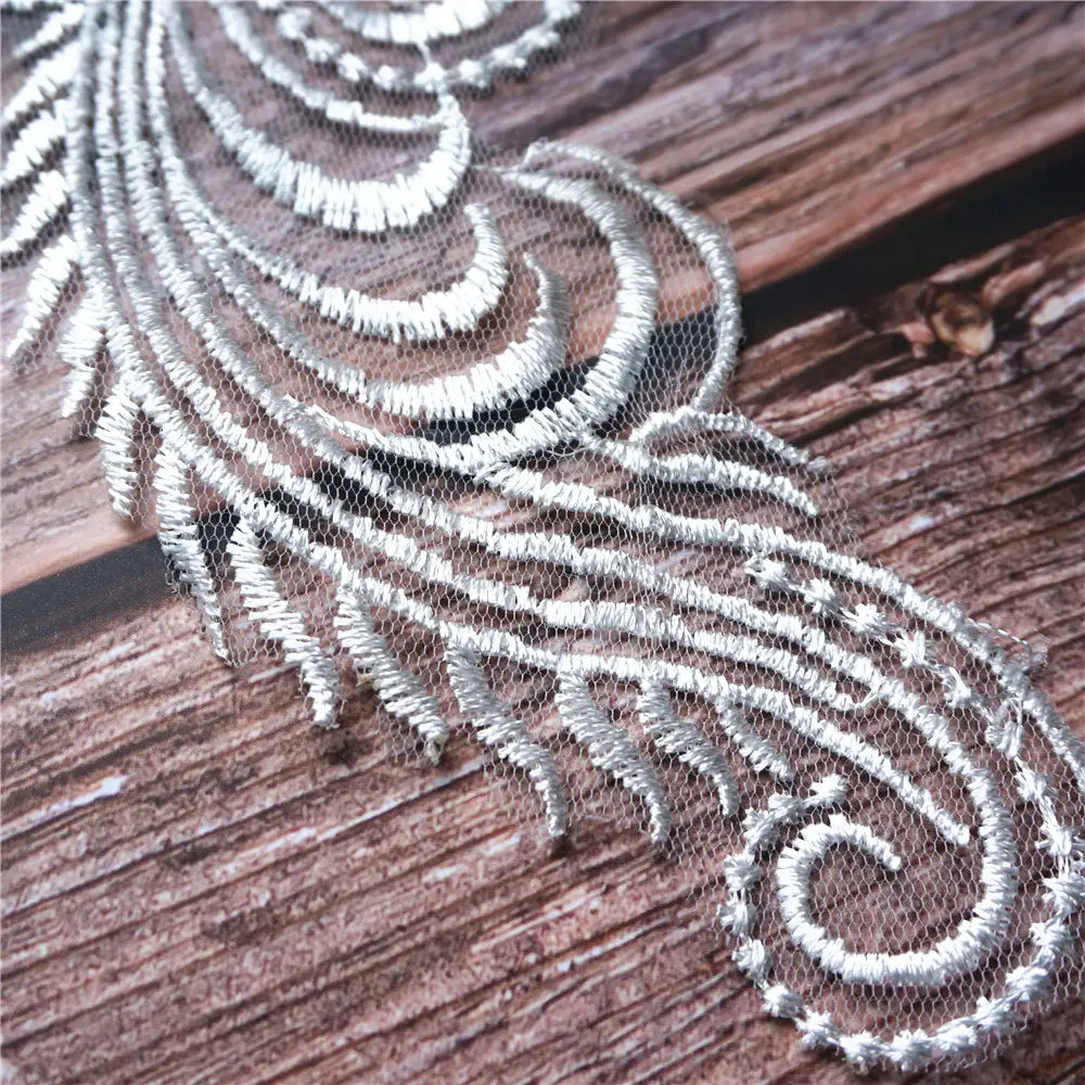 2 шт. кружевные аппликации в виде белых цветов|Заплатки| |