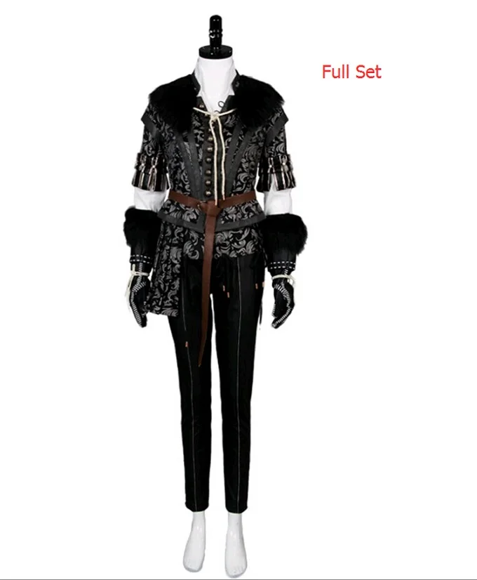 Full Set Костюм для косплея Yennefer, карнавальный костюм Hallween, полный комплект, Униформа, костюмы для женщин, девочек, косплей - Цвет: Full Set